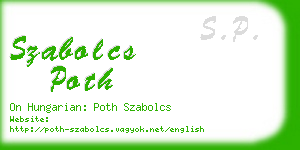 szabolcs poth business card